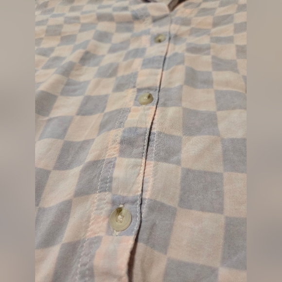 We The Free Pink And Purple Checker Oversized Shirt Size Large - Picture 4 of 12